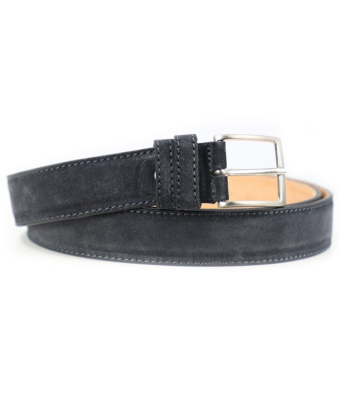 Gray Suede Belt Men's Italian Leather Belt. 100% made in Italy - World Chic