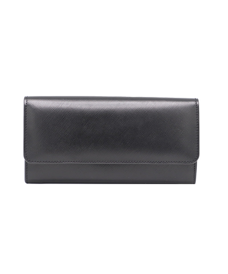 Women's Black Italian Leather Wallet. 100% made in Italy - World Chic