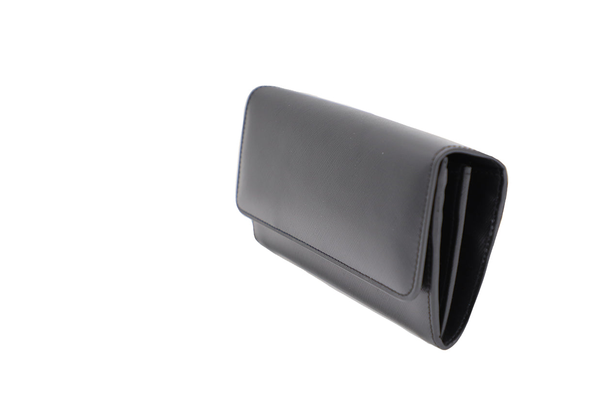 Women's Black Italian Leather Wallet. 100% made in Italy - World Chic