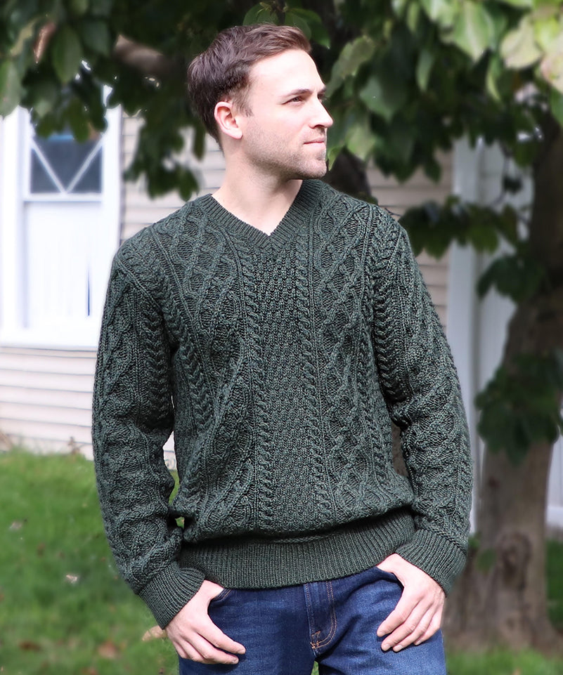 Men’s Irish Knitwear wool sweater – 100% made in Ireland – World Chic