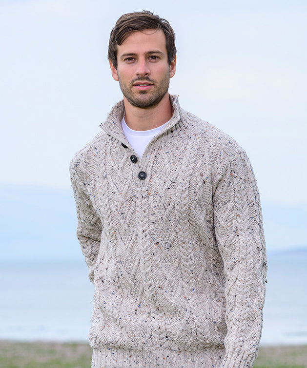 Men’s Irish Knitwear wool sweater – 100% made in Ireland – World Chic