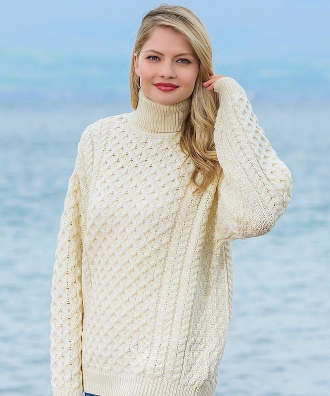 Women’s Irish Knitwear wool sweater – 100% made in Ireland – World Chic