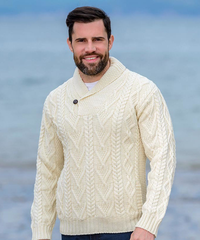 Men’s Irish Knitwear wool sweater – 100% made in Ireland – World Chic