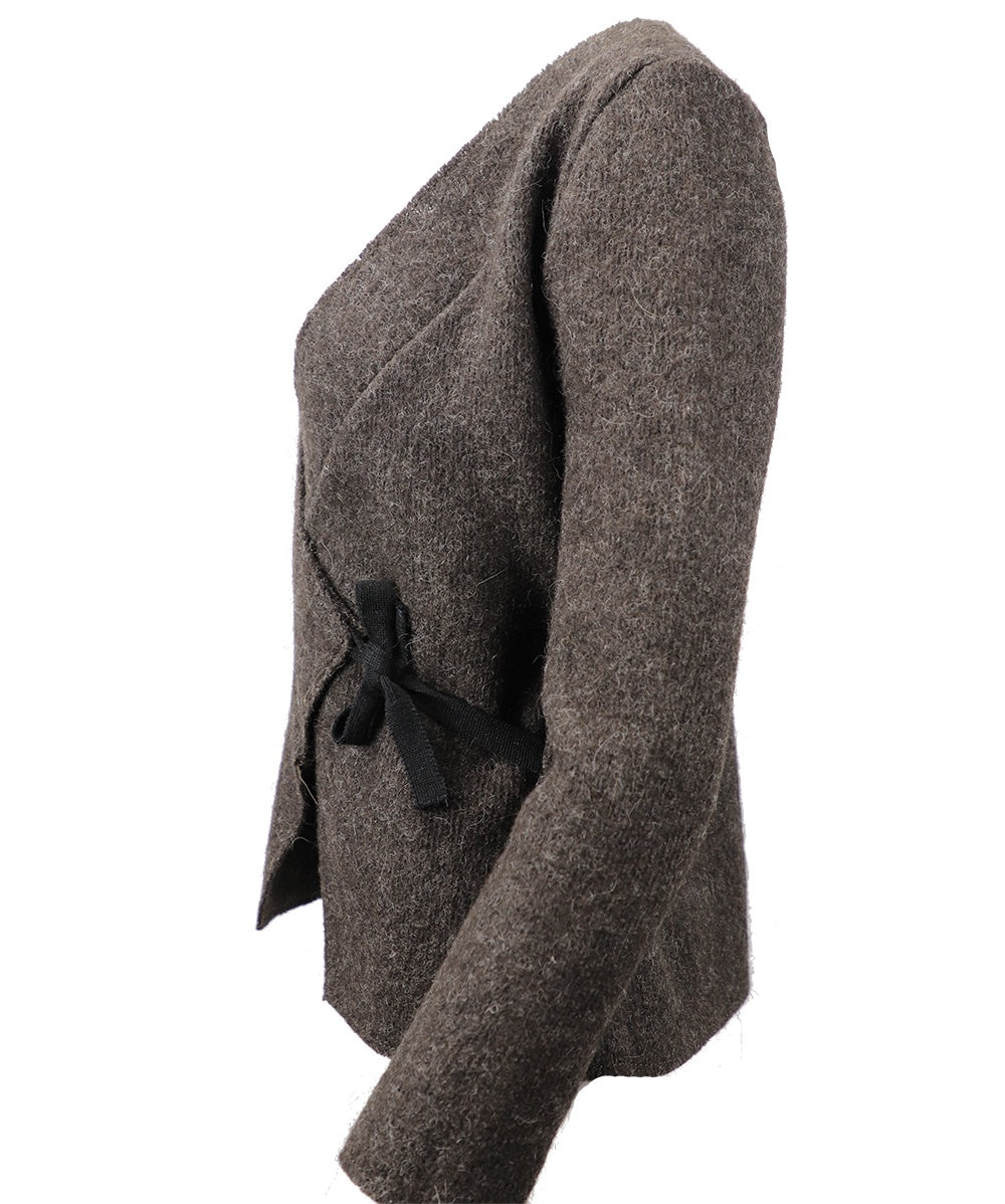 Brown Wool Wrap - Women's Icelandic Wool Cardigan- 100% Made in Iceland - World Chic