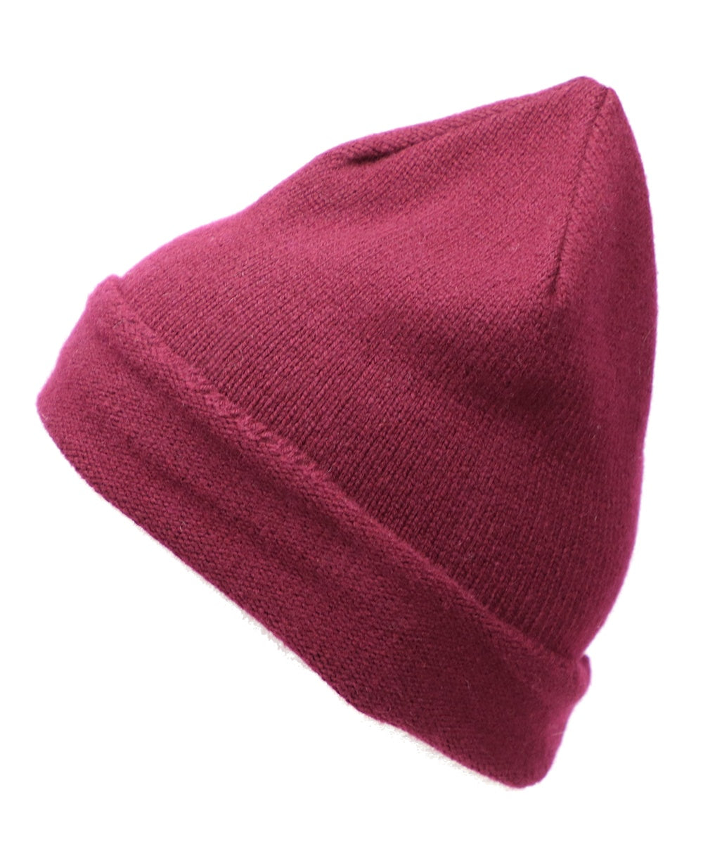 Burgundy - Men and Women's Icelandic Wool Beanie - 100% Made in Iceland - World Chic