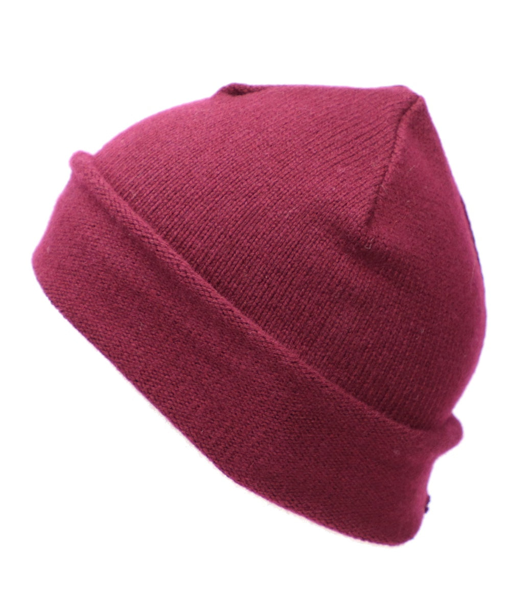 Burgundy - Men and Women's Icelandic Wool Beanie - 100% Made in Iceland - World Chic