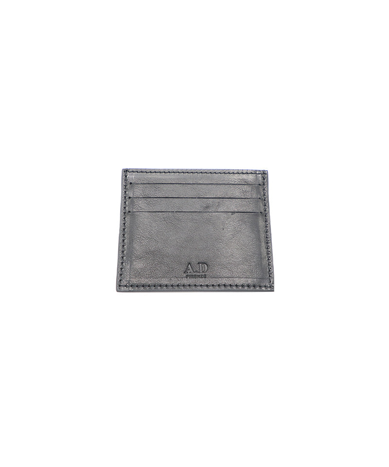 Small Men's Black Italian Leather Wallet. 6 Card Slots. 100% made in Italy - World Chic