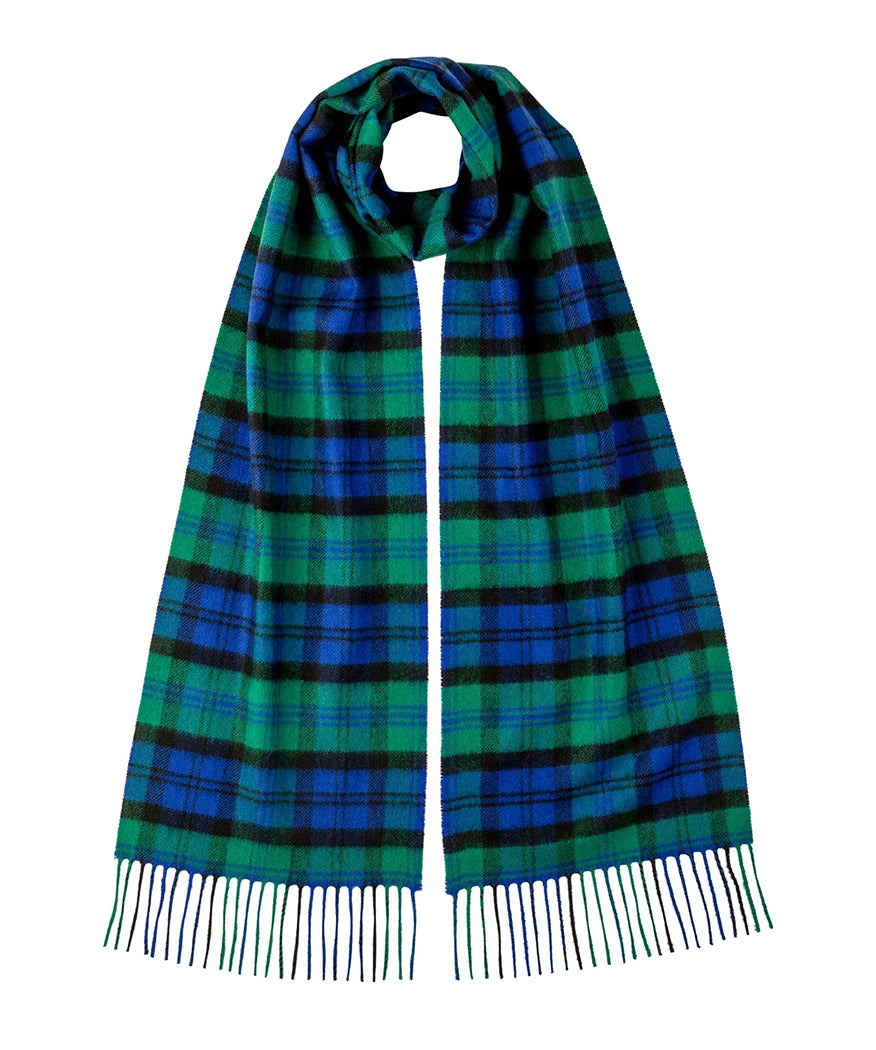 Baird - Tartan Pattern Cashmere Scarf - 100% Made in Scotland - World Chic