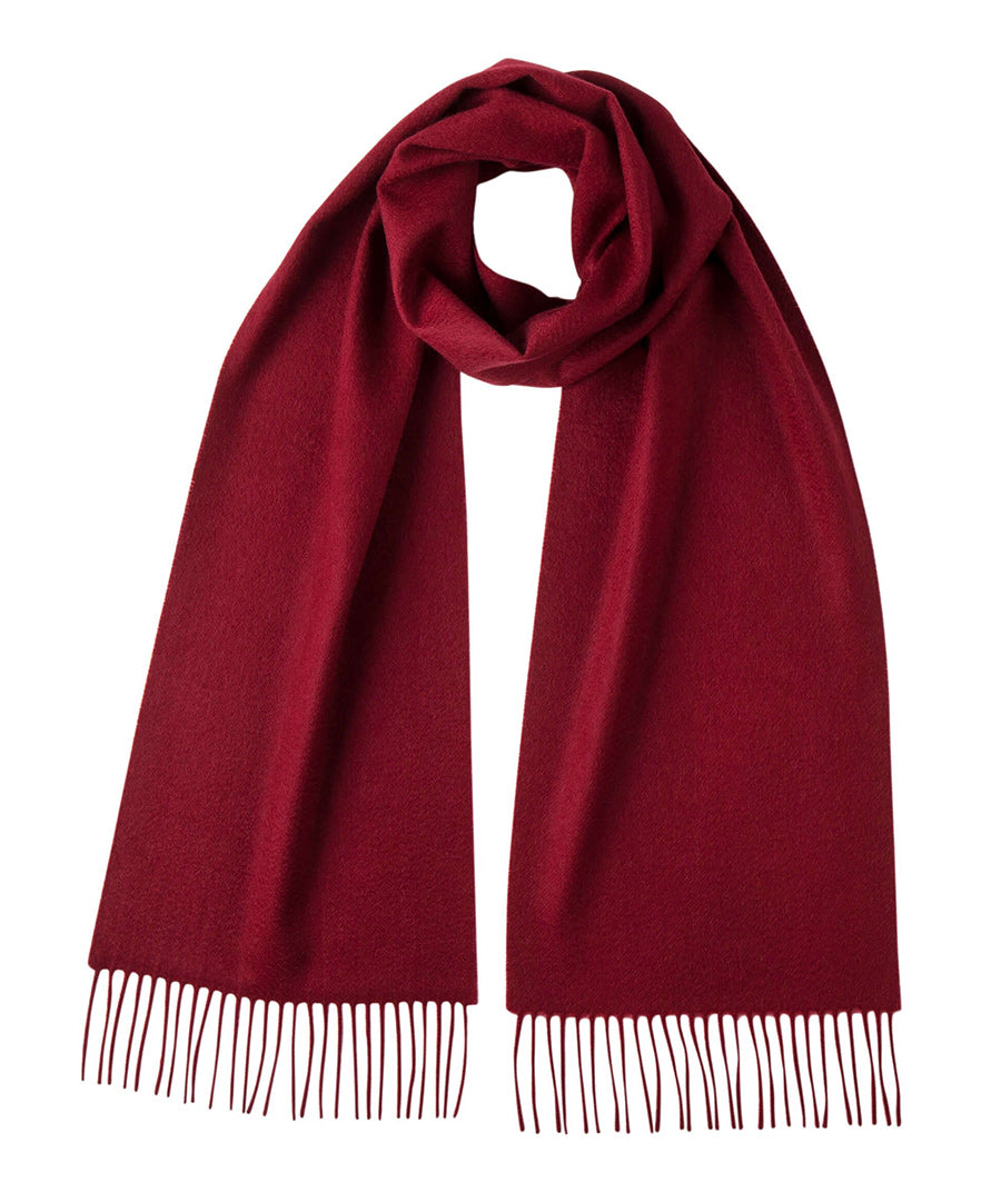 Cashmere Scarf - Merlot - 100% Made in Scotland - World Chic