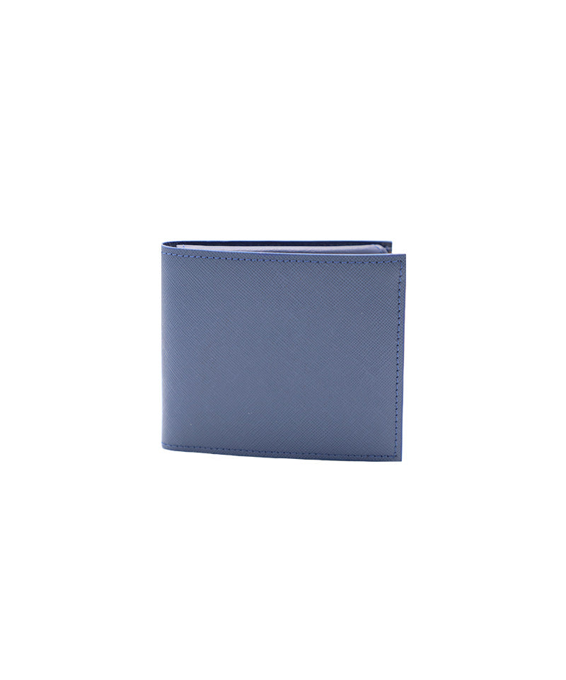 Men's Blue Italian Leather Wallet. 11 Card Slots. 100% made in Italy - World Chic