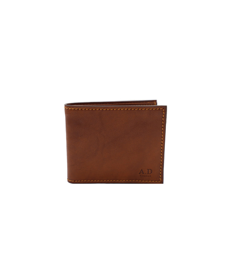 Men's Brown Italian Leather Wallet - 6 Card Slot. 100% made in Italy - World Chic