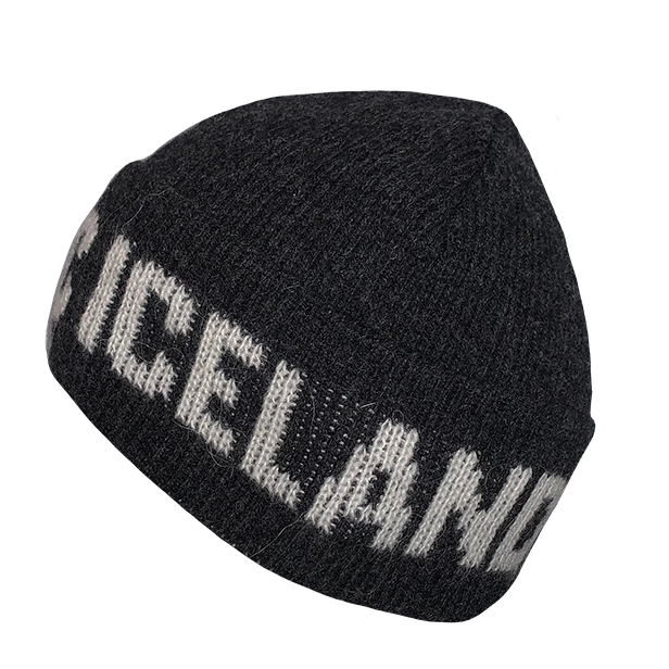 Black and White World Chic x Iceland - Men and Women's Icelandic Wool Exclusive Beanie - 100% Made in Iceland - World Chic