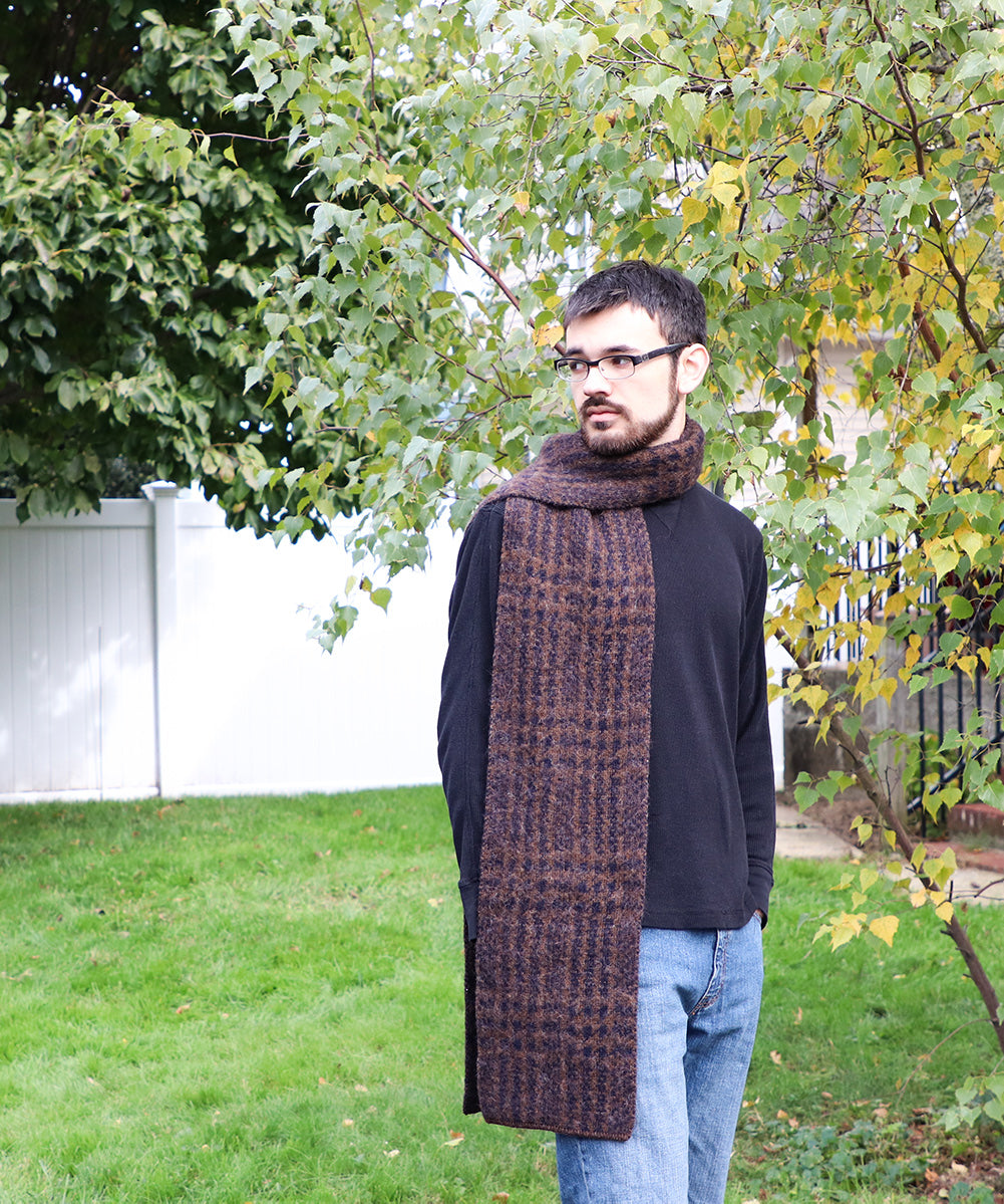 Brown Men and Women's Icelandic Wool Scarf - 100% Made in Iceland - World Chic