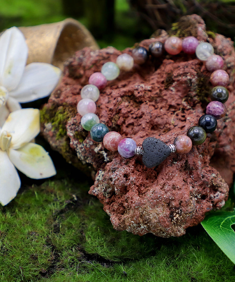 Natural Tourmaline - Iceland Lava Rock Bracelet Jewelry – 100% Made in Iceland – World Chic
