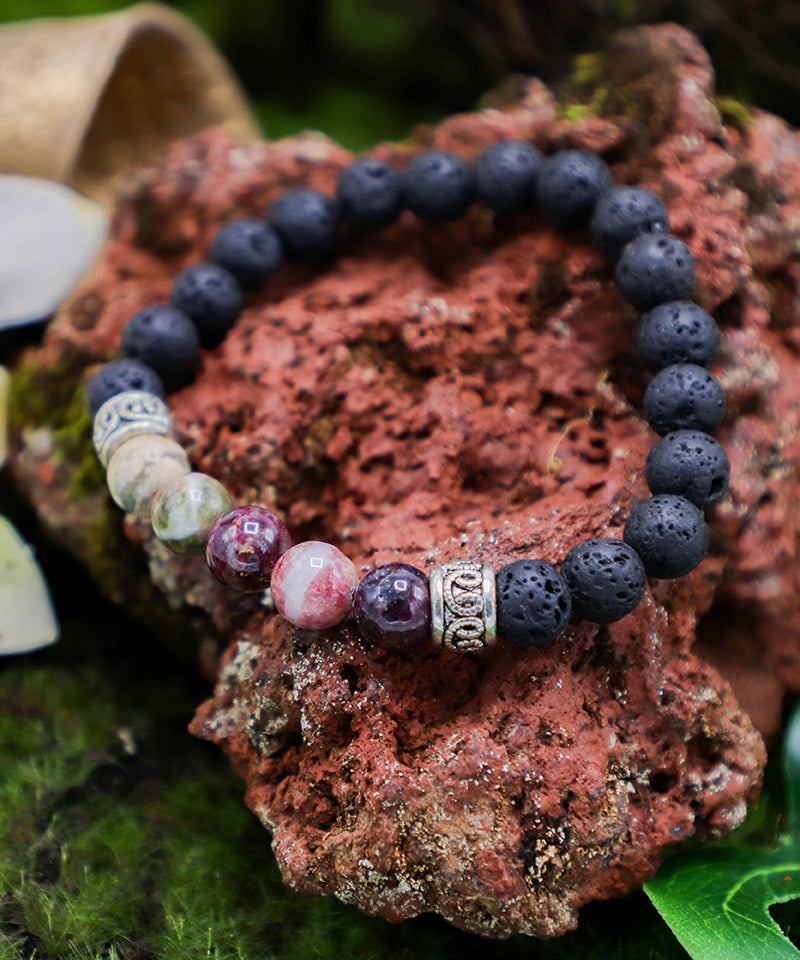 Lava Rock and Natural Tourmaline - Iceland Lava Rock Jewelry – 100% Made in Iceland – World Chic