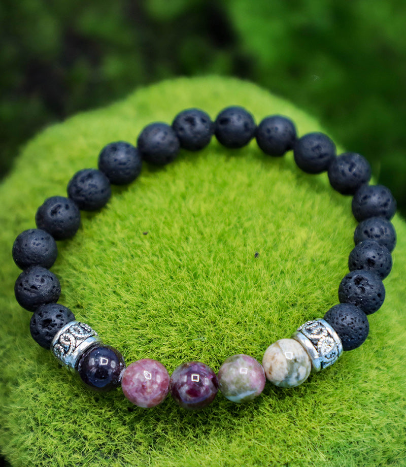 Lava Rock and Natural Tourmaline - Iceland Lava Rock Jewelry – 100% Made in Iceland – World Chic