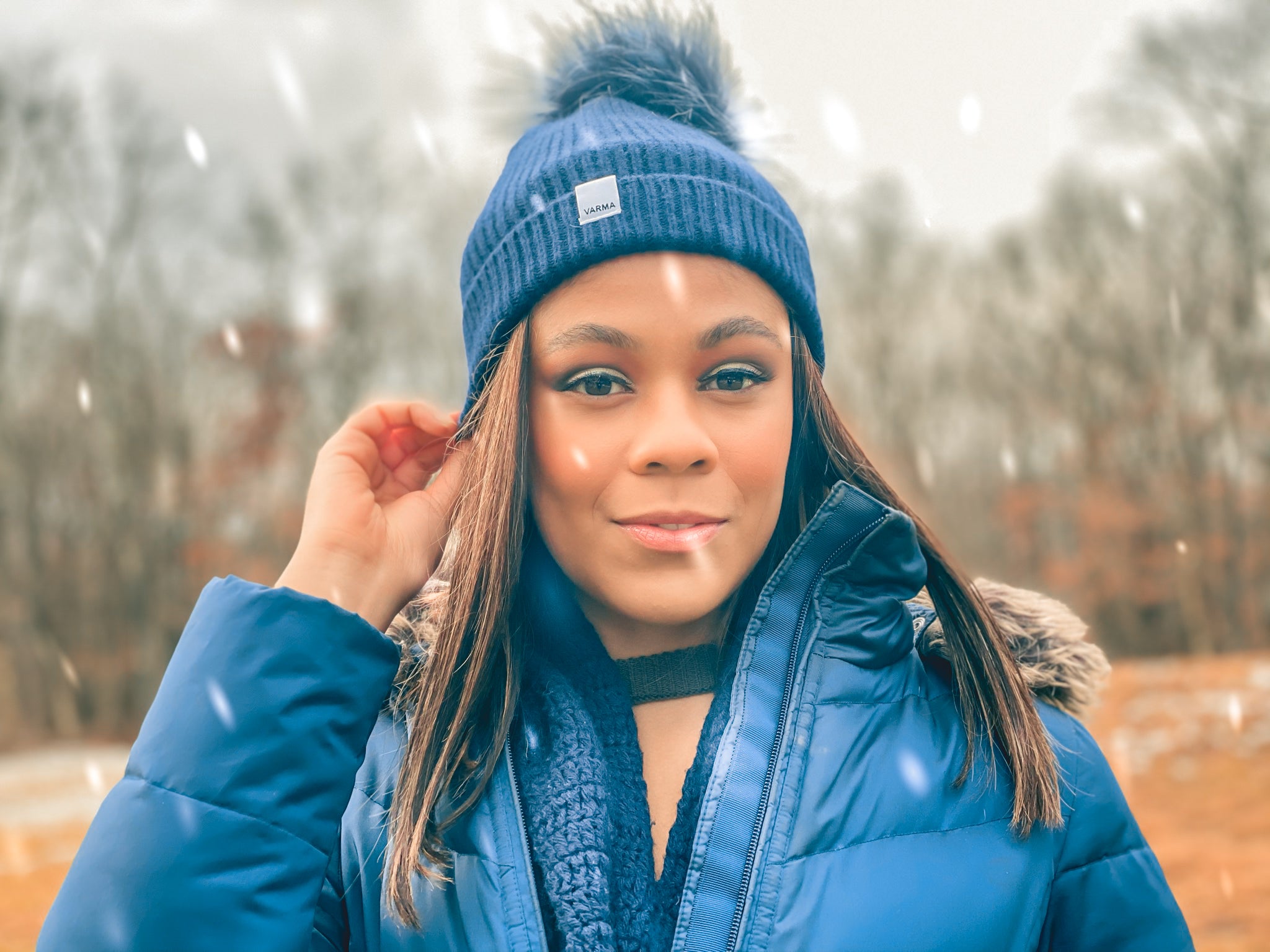 Blue Men and Women's Icelandic Wool Pom Beanie - 100% Made in Iceland - World Chic