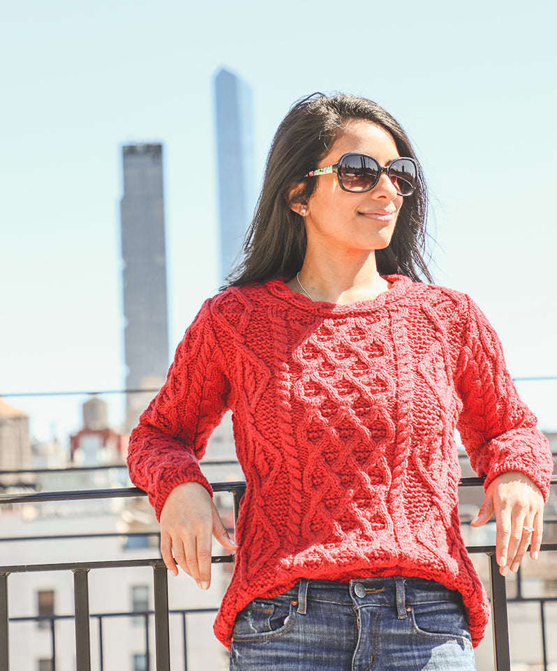 Women’s Irish Knitwear wool sweater – 100% made in Ireland – World Chic