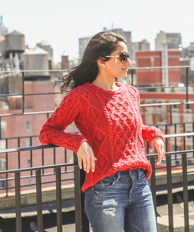 Women’s Irish Knitwear wool sweater – 100% made in Ireland – World Chic
