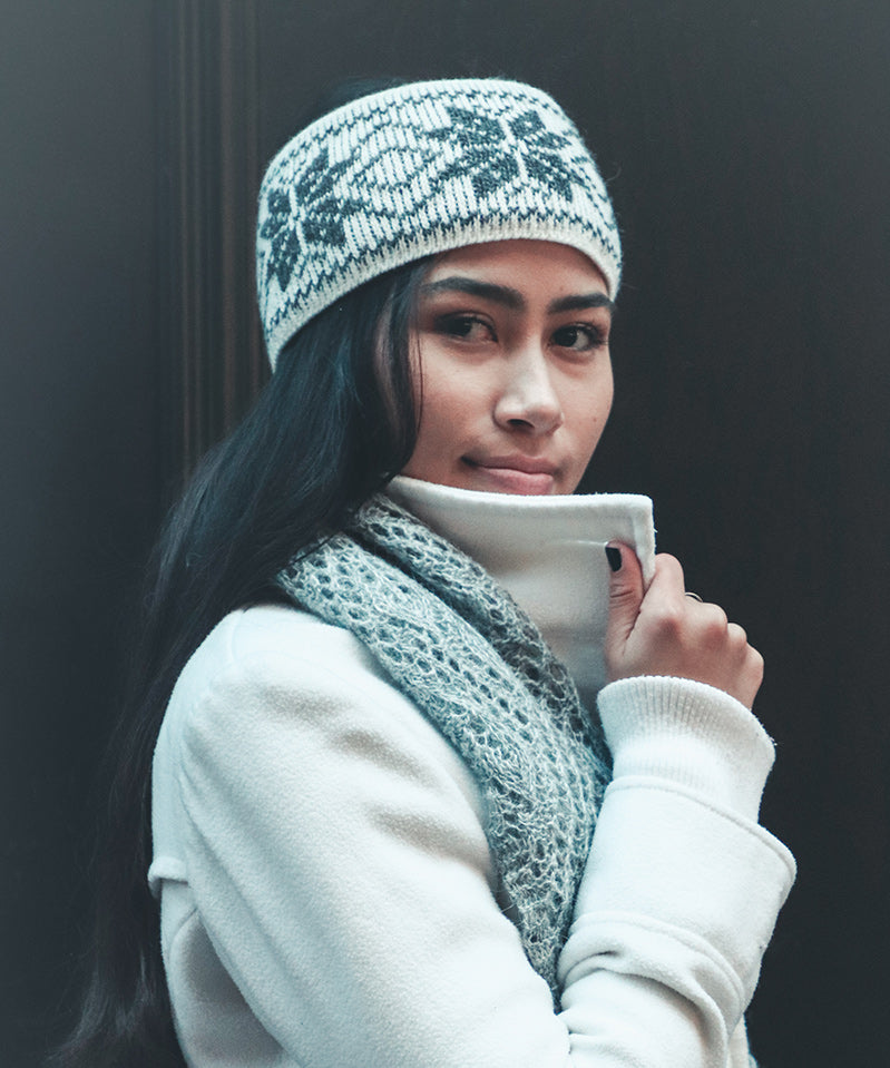 Skandinavíu - Icelandic Wool Pattered Headband - Made in  display picture 1