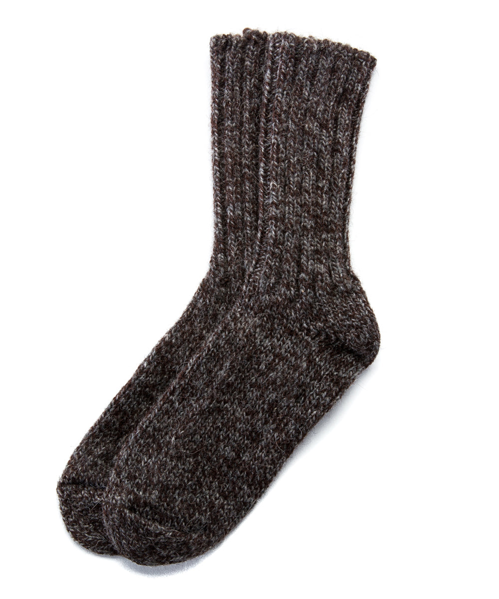Brown Men and Women's Icelandic Wool Rag Socks- 100% Made in Iceland - World Chic
