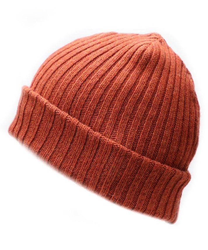Rusty Red Men and Women's Icelandic Wool Ribbed Beanie - 100% Made in Iceland - World Chic