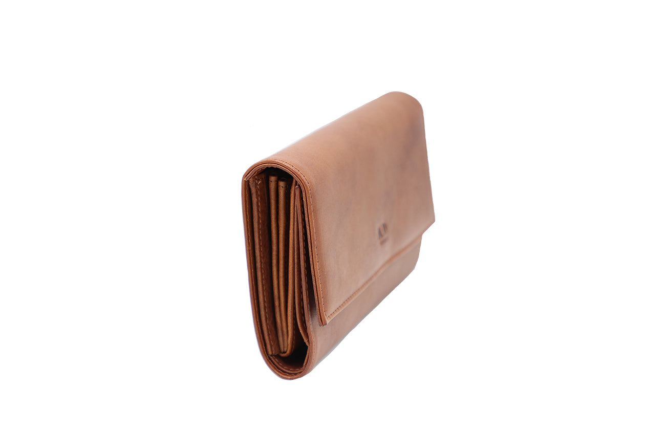 Women's Brown Italian Leather Wallet. 100% made in Italy - World Chic