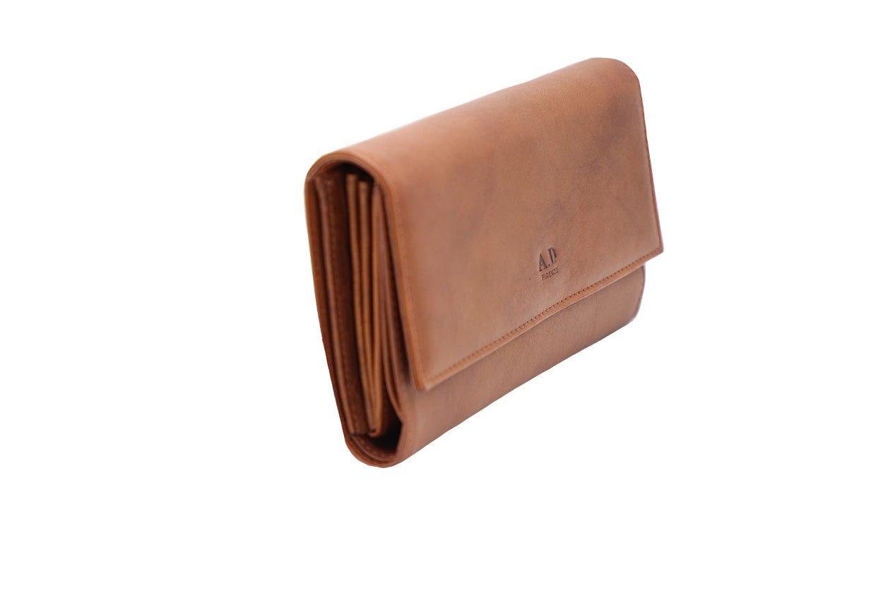 Women's Brown Italian Leather Wallet. 100% made in Italy - World Chic