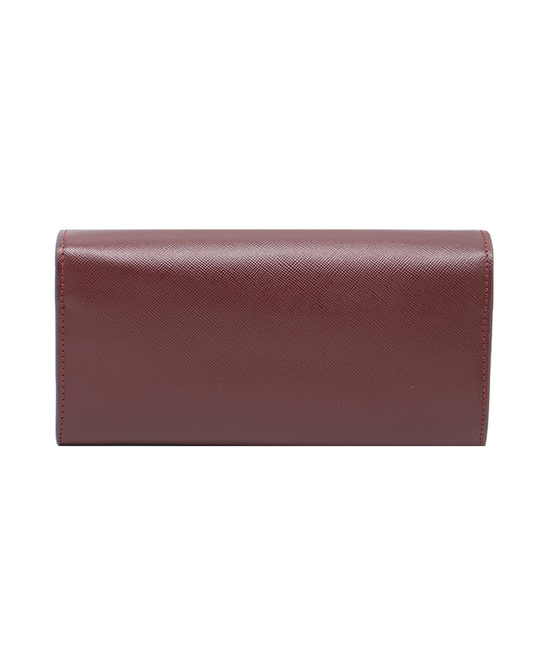 Women's Burgundy Italian Leather Wallet. 100% made in Italy - World Chic