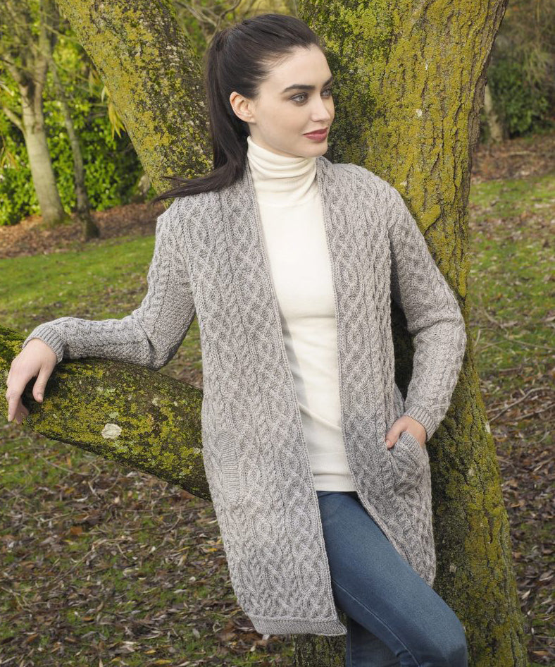 Celtic Braid Cardigan - Women’s Irish Knitwear wool sweater – 100% made in Ireland – World Chic