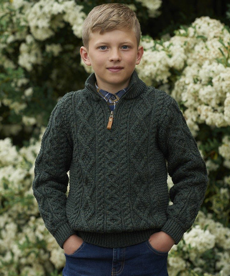 vacuüm ginder geduldig Kids Half Zip Knit - Kids Wool Knitwear Sweaters, Made in Ireland – World  Chic