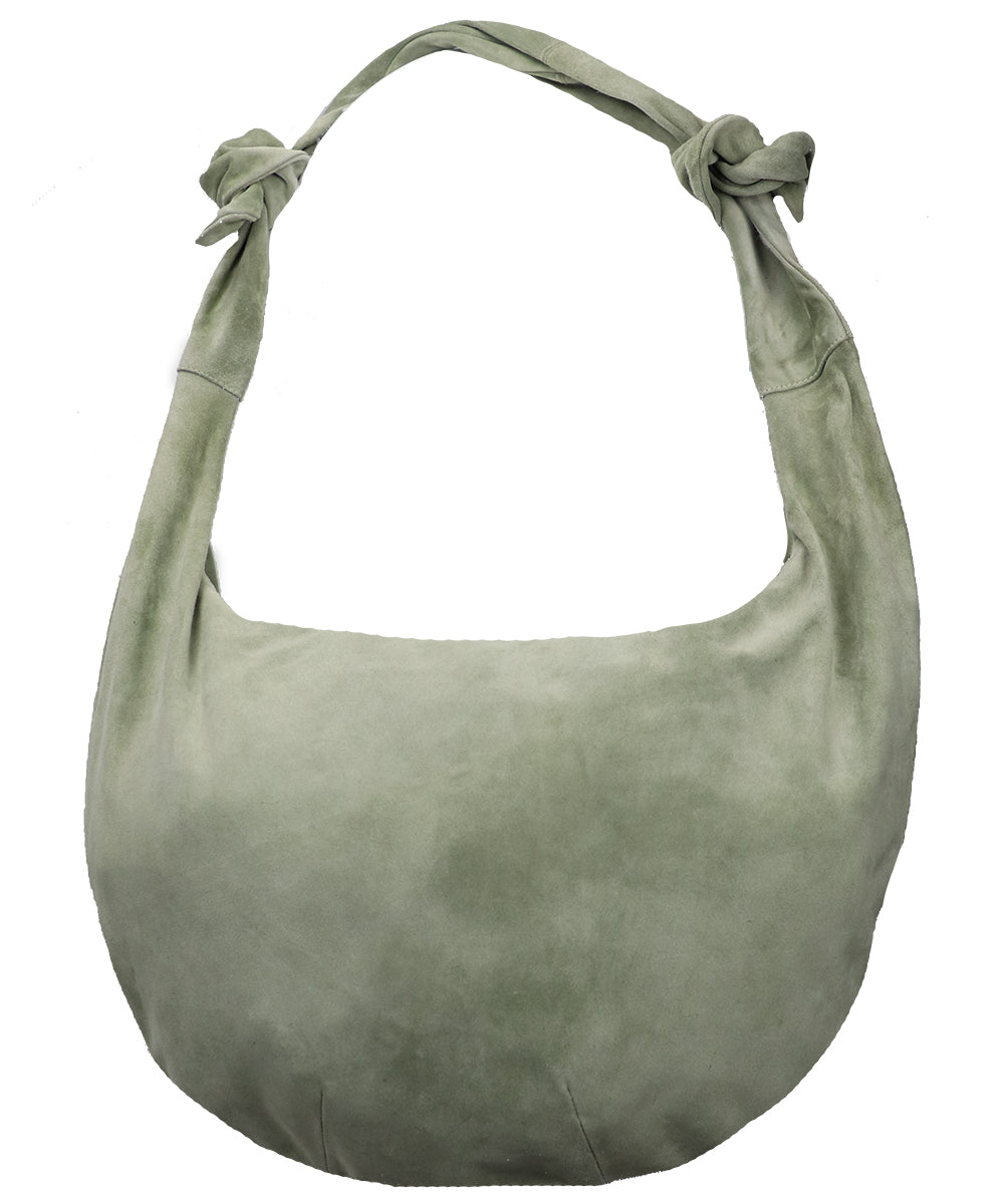 Green Suede Italian Handbag - 100% made in Italy - World Chic