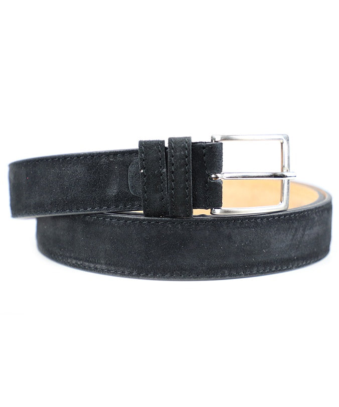 Black Suede Belt - Men's Black Italian Leather Belt. 100% made in Italy - World Chic