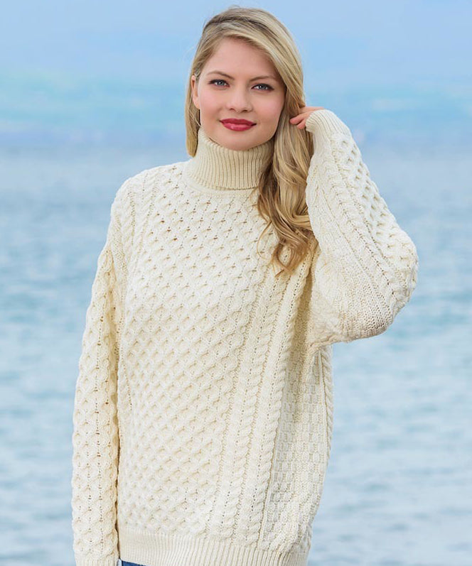 Women’s Irish Knitwear wool sweater – 100% made in Ireland – World Chic