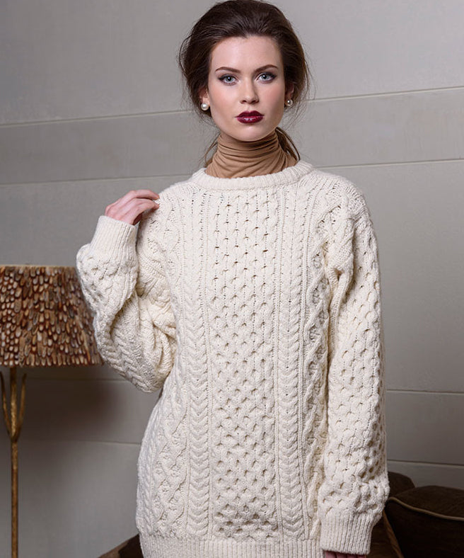 Women’s Irish Knitwear wool sweater – 100% made in Ireland – World Chic
