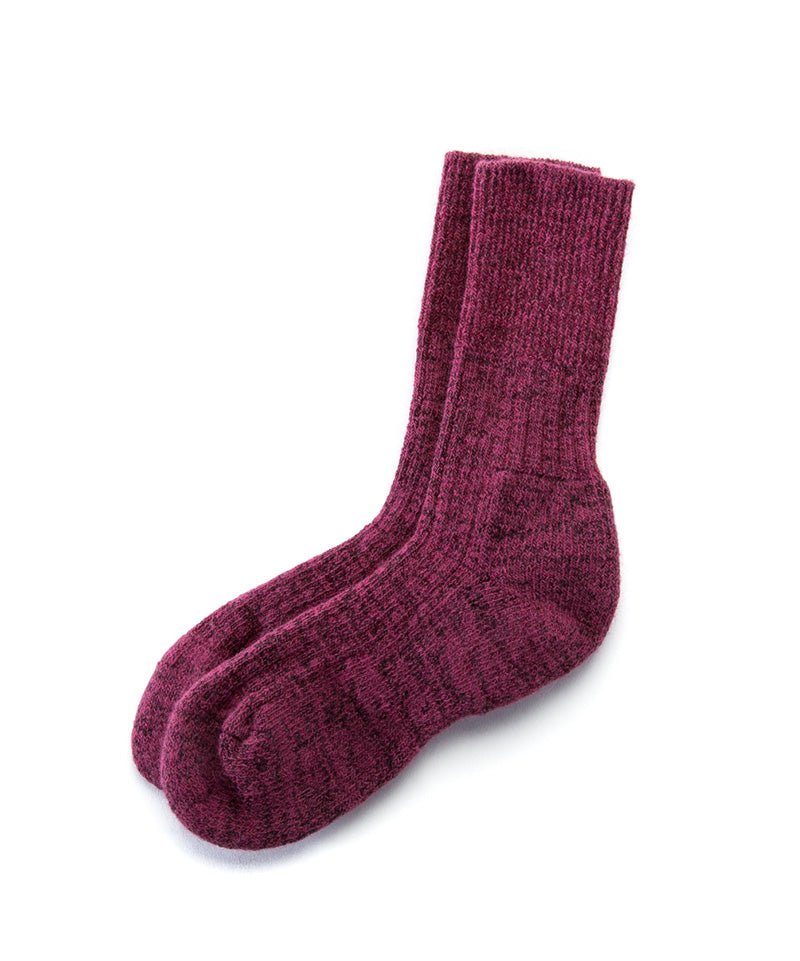 Burgundy Men and Women's Icelandic Angora Socks- 100% Made in Iceland - World Chic