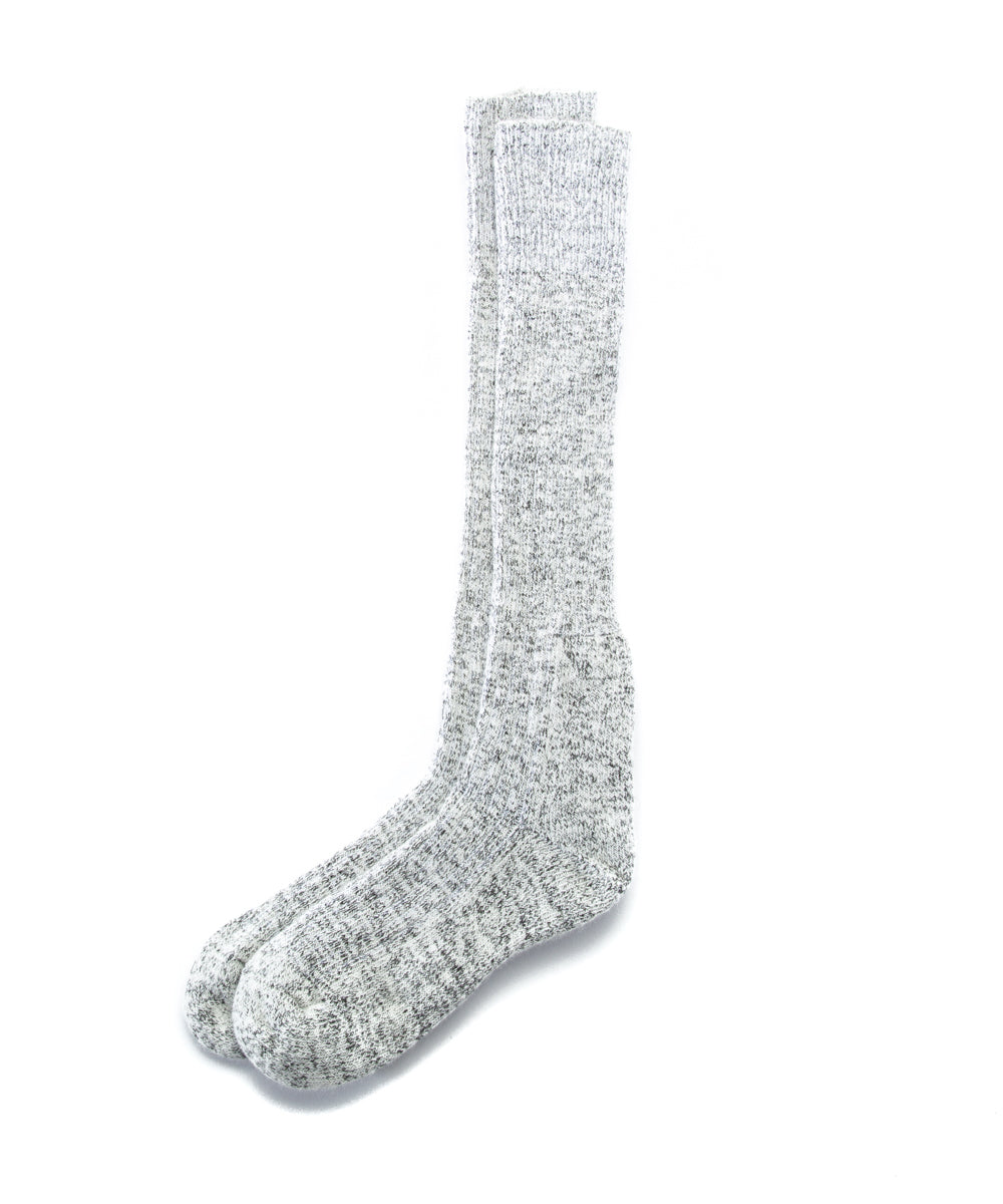 Gray Knee High Socks - Men and Women's Icelandic Wool Rag Socks- 100% Made in Iceland - World Chic