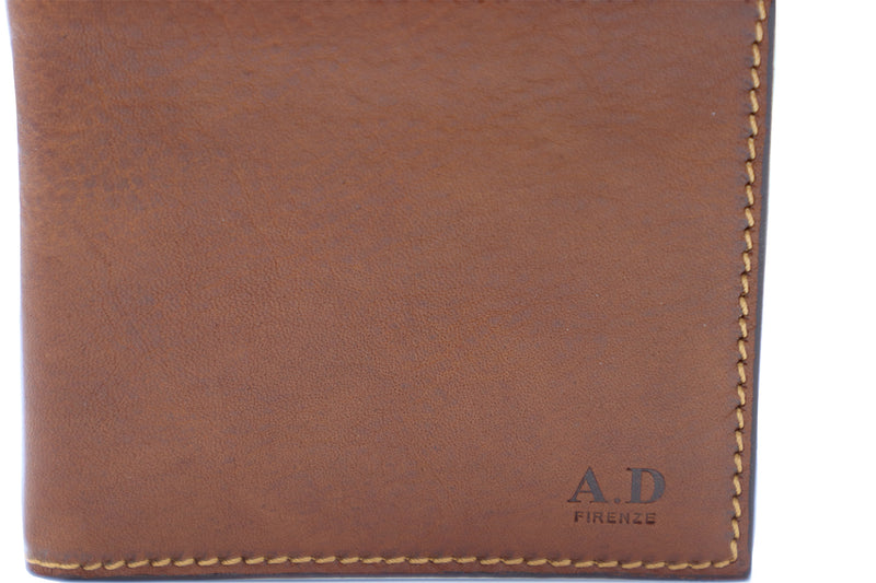 Men's Large Brown Italian Leather Wallet. 11 Card Slots. 100% made in Italy - World Chic