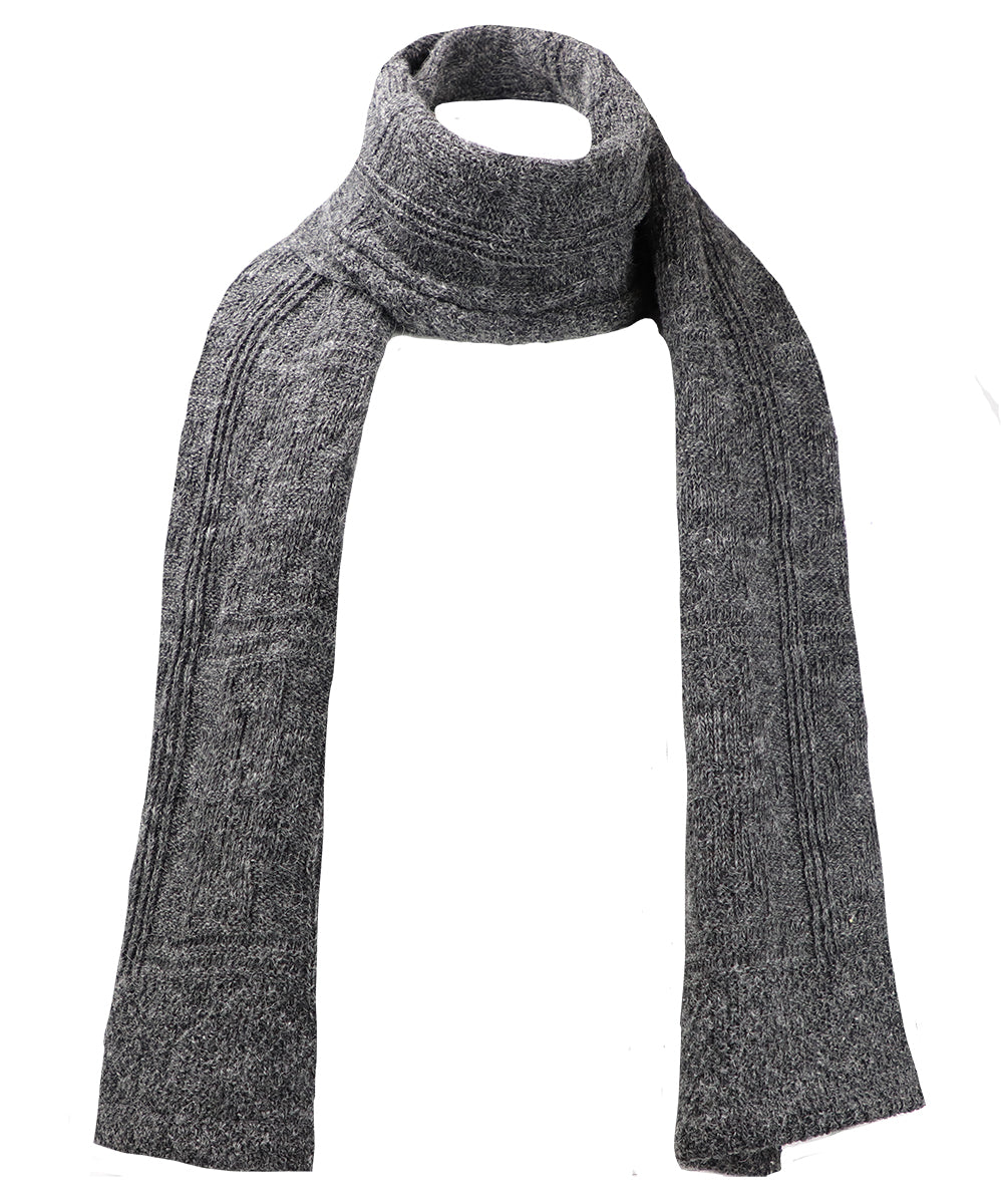 Wool Blanket Scarf - Gray - Men and Women's Icelandic Wool Scarf - 100% Made in Iceland - World Chic