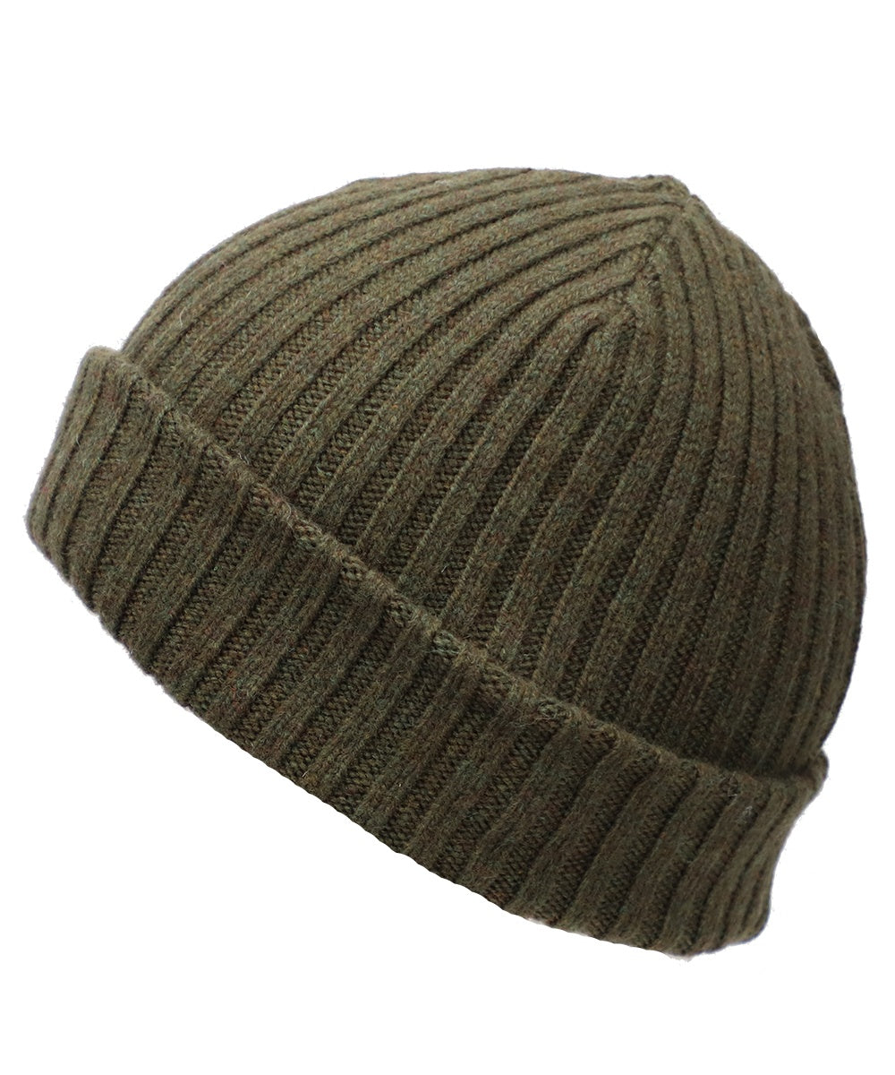 Green Men and Women's Icelandic Wool Ribbed Beanie - 100% Made in Iceland - World Chic