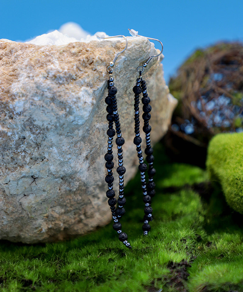 Lava Rock Dangle Earrings - Iceland Lava Rock Jewelry – 100% Made in Iceland – World Chic