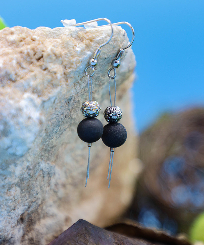 Iceland Lava Rock Jewelry  Dangle Earrings– 100% Made in Iceland – World Chic