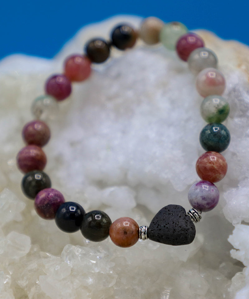 Natural Tourmaline - Iceland Lava Rock Bracelet Jewelry – 100% Made in Iceland – World Chic