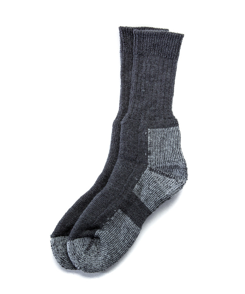 Outdoor Socks - Gray - Men and Women's Icelandic Wool Sock - 100% Made in Iceland - World Chic