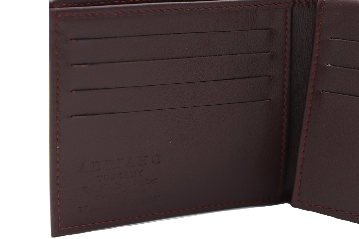 Men's Red Italian Leather Wallet. 11 Card Slots. 100% made in Italy - World Chic