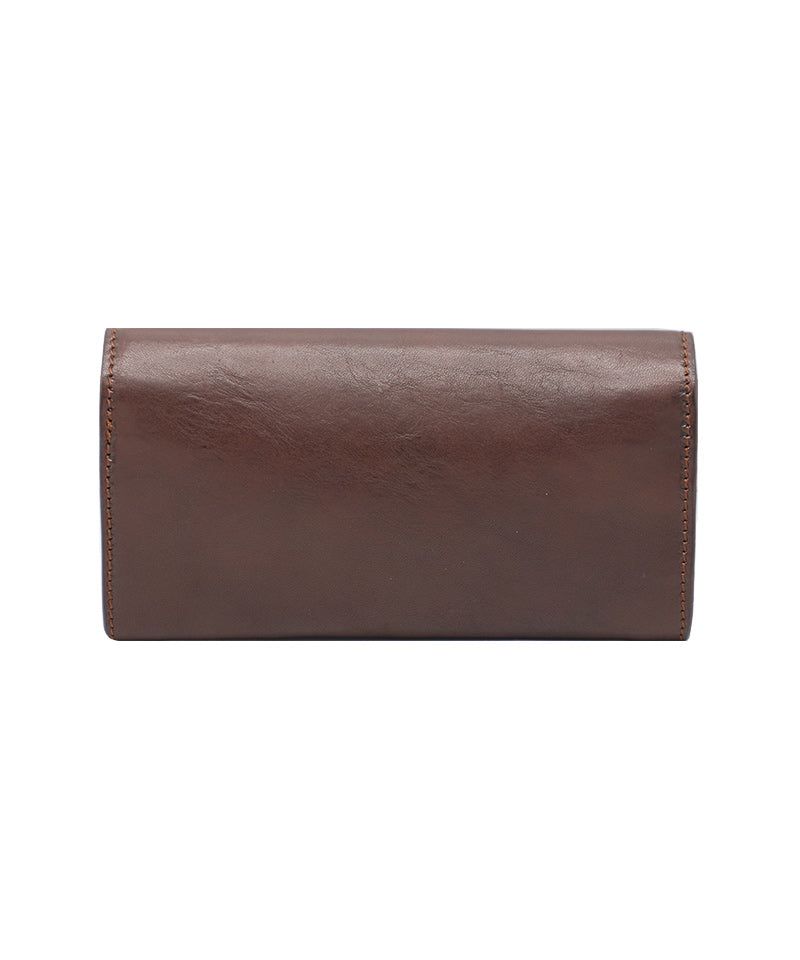 Dark Brown / Chocolate Women's Italian Leather Wallet. 100% made in Italy - World Chic