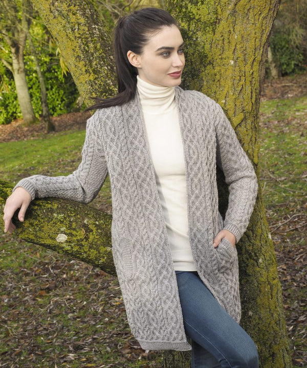 Celtic Braid Cardigan - Women’s Irish Knitwear wool sweater – 100% made in Ireland – World Chic