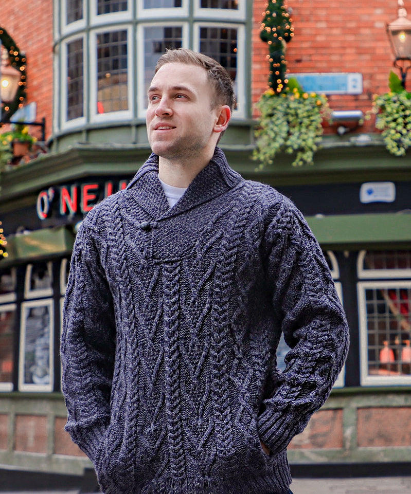 Men’s Irish Knitwear wool sweater – 100% made in Ireland – World Chic