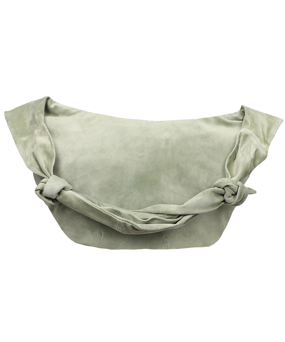 Green Suede Italian Handbag - 100% made in Italy - World Chic