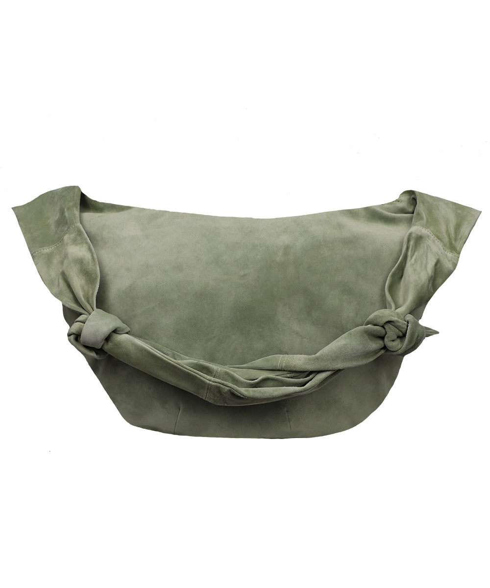 Green Suede Italian Handbag - 100% made in Italy - World Chic